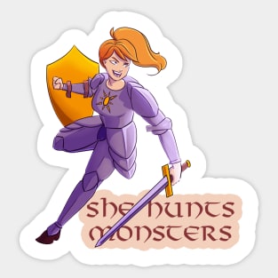 She Hunts Monsters Sticker